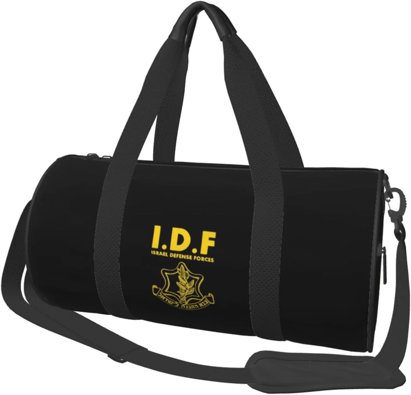 IDF Israel Defense Forces Convertible Garment Bag with Shoulder Strap, Carry on Garment Duffel Bag for Men Women - Rolling Foldable for Travel Luggage Bags (Black)