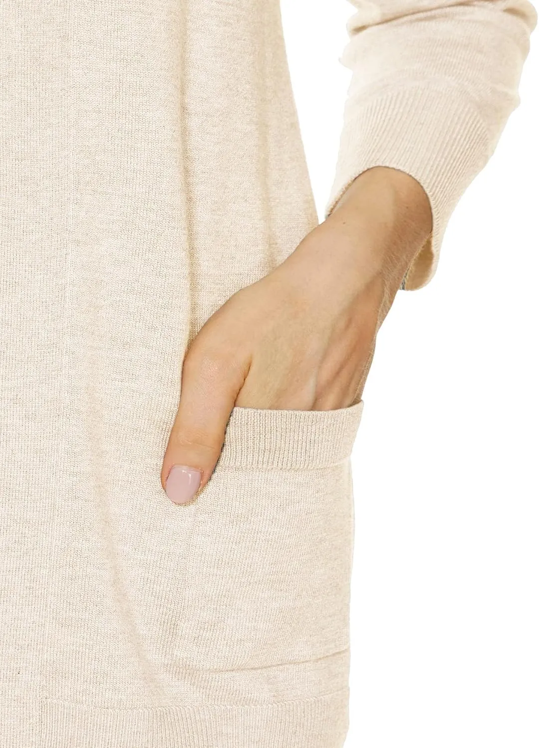 INKOFF Women's 3/4 Sleeve Cardigan Sweater Open Front Knit with Pockets Rib Hem Casual S-XXL