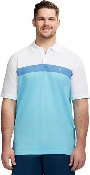 IZOD Men's Big and Tall Advantage Performance Short Sleeve Stripe Polo Shirt