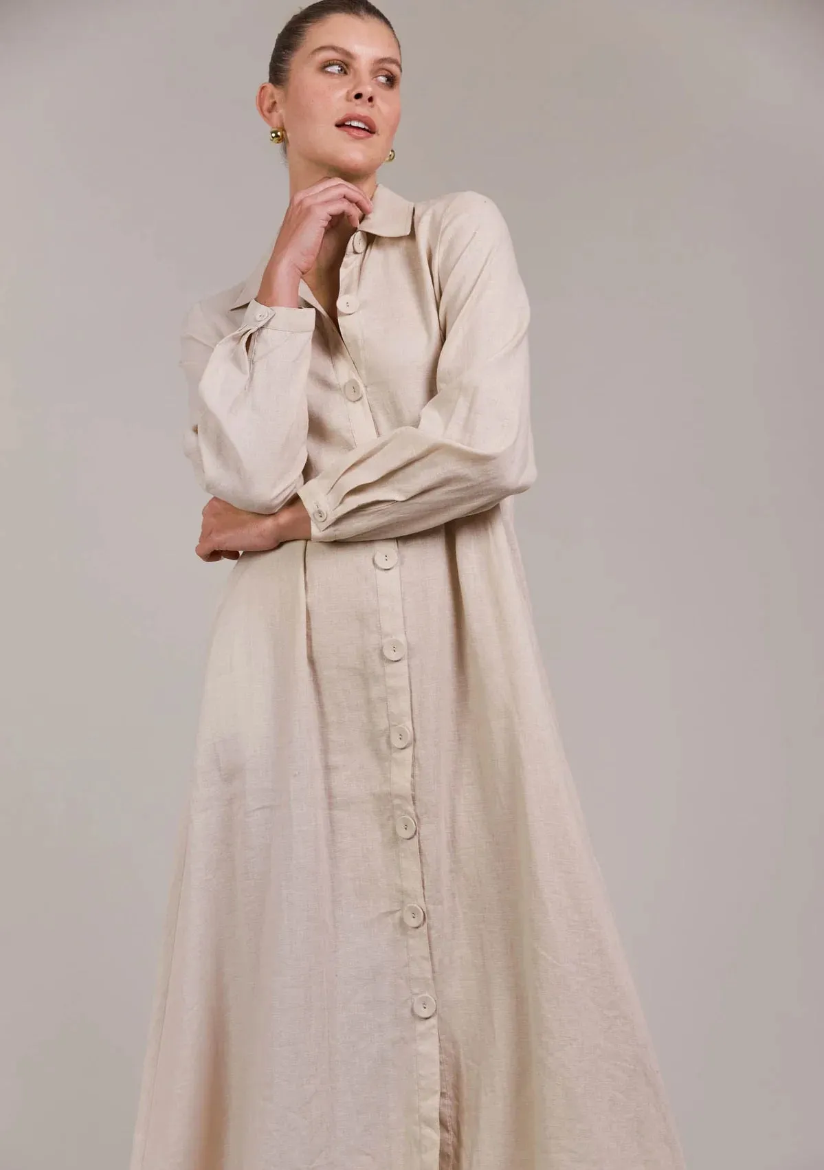 LAAX SHIRT DRESS - ECRU