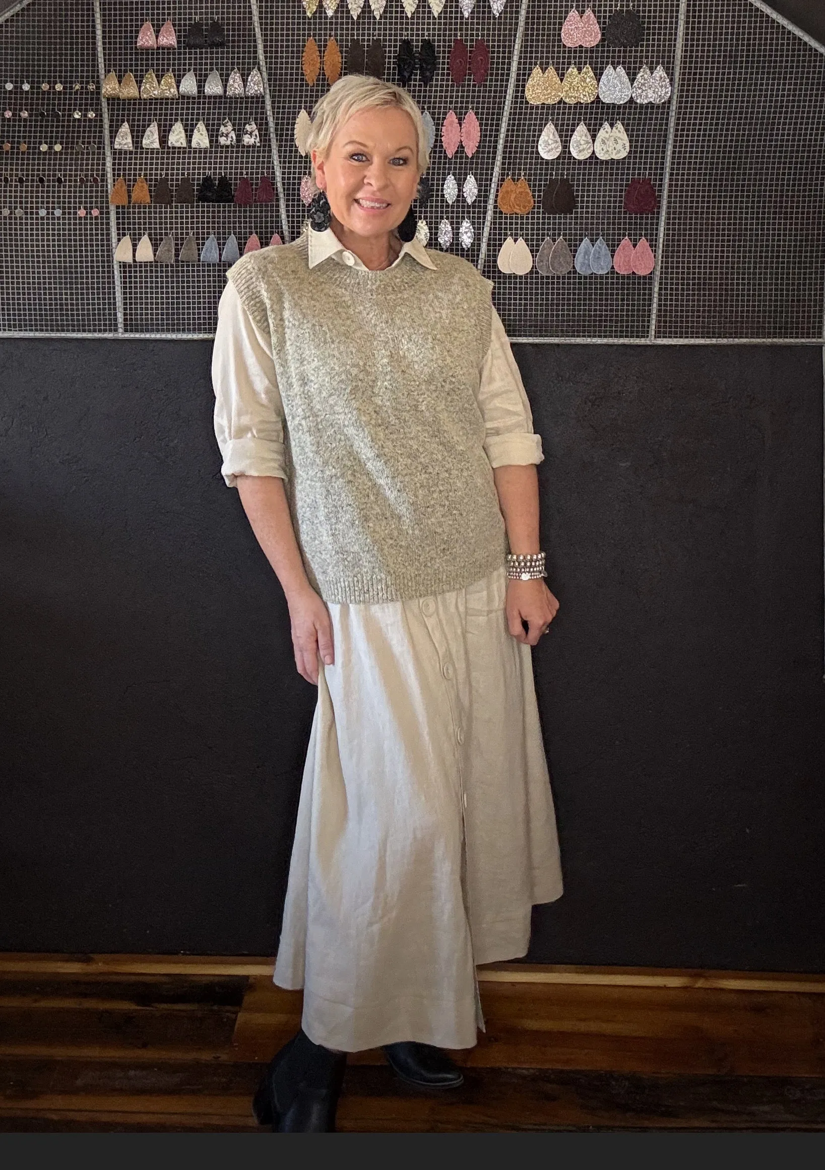 LAAX SHIRT DRESS - ECRU