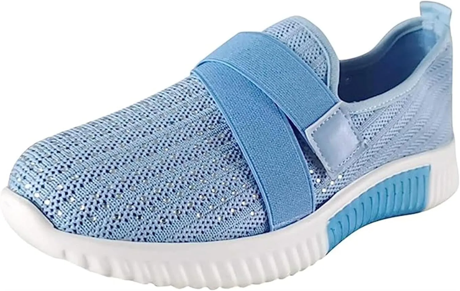 Lausiuoe Shoes For Women Slip On Sneakers Wide,Womens Walking Shoes Lightweight Running Shoes Womens Tennis Shoes Non Slip Breathable Mesh Air Cushion Sneakers for Gym Workout Sports