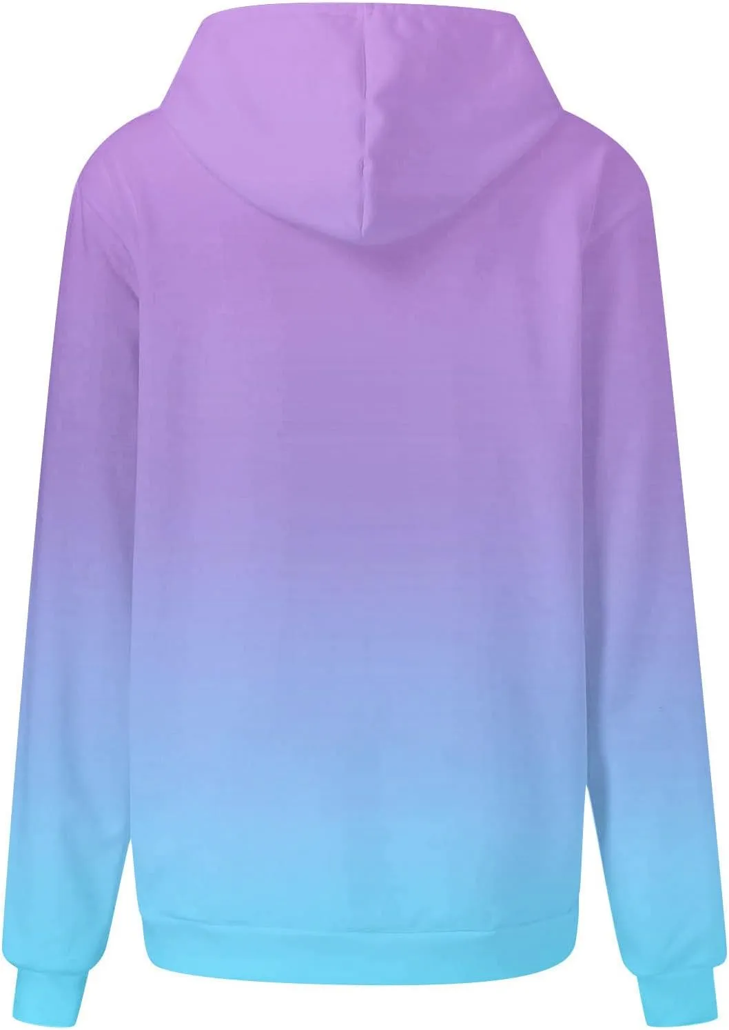 LRMQS Womens Fall Fashion 2024 Trendy Oversized Hoodie Sweatshirts Gradient Color Casual Drawstring Hoodies Pullover Clothes