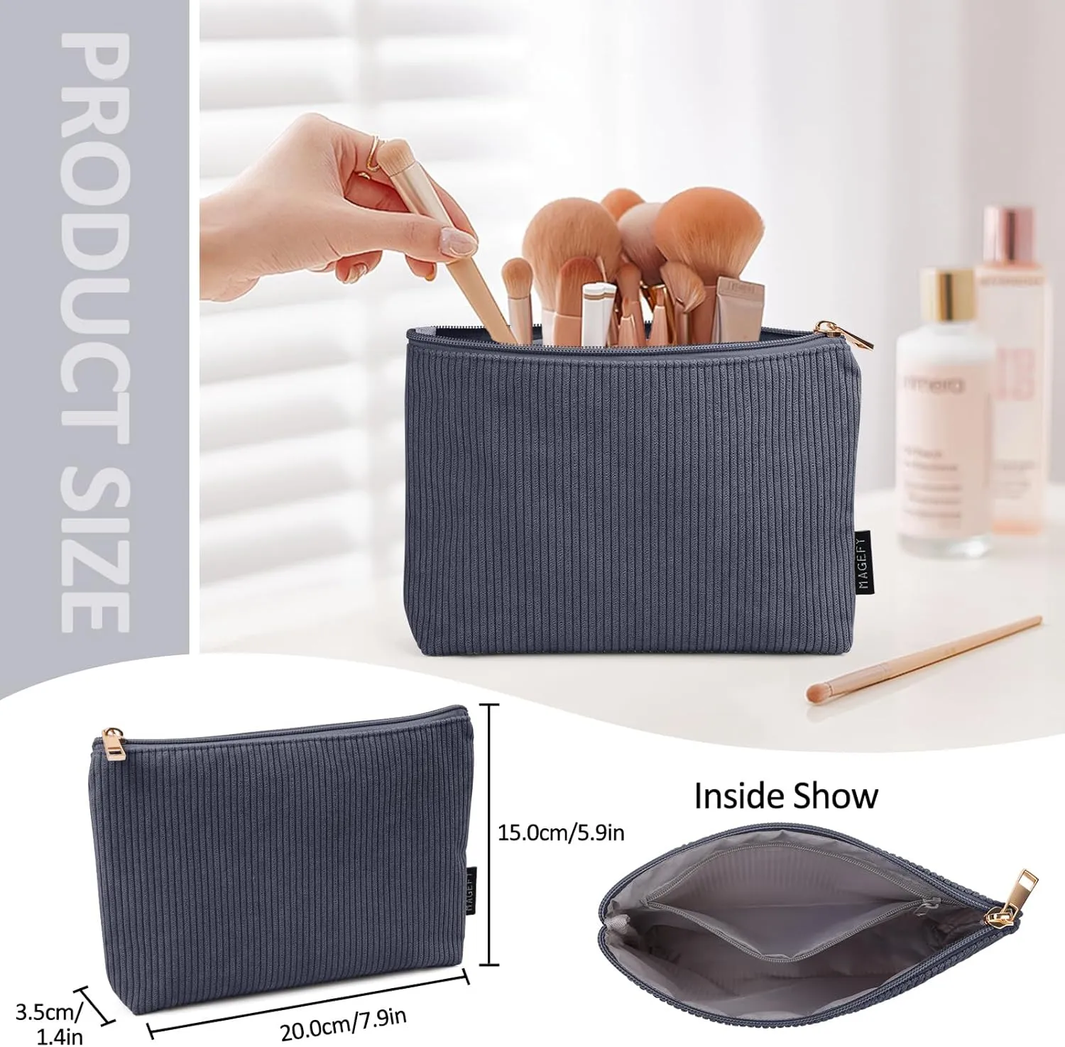 MAGEFY Makeup Bag Small Cosmetic Bag for Women