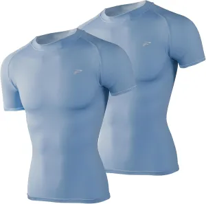 Mens 2-Pack Short-Sleeve Cooling Shirts with UPF 50  UV Sun Protection, Quick Dry for Fitness & Running