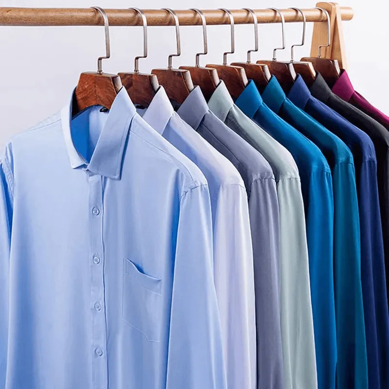 Men's Classic Long-Sleeve Shirt with Chest Pocket