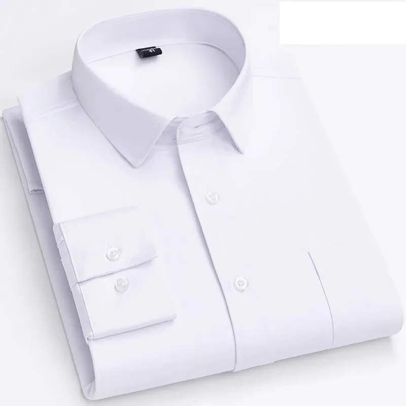 Men's Classic Long-Sleeve Shirt with Chest Pocket