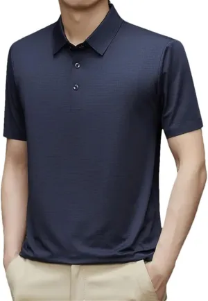 Men's Short Sleeve Polo Shirt Sport Workout Breathable Quick Dry Slim Fit Casual T-Shirts