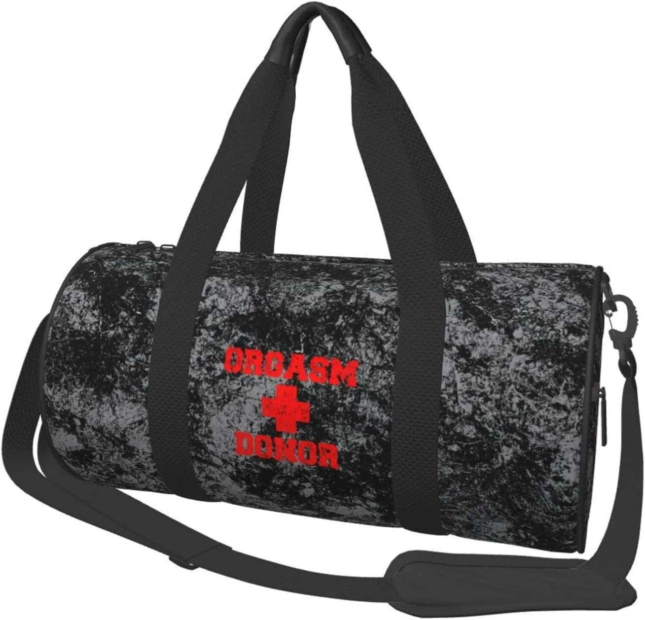Orgasm Donor Convertible Garment Bag with Shoulder Strap, Carry on Garment Duffel Bag for Men Women - Rolling Foldable for Travel Luggage Bags (Black)