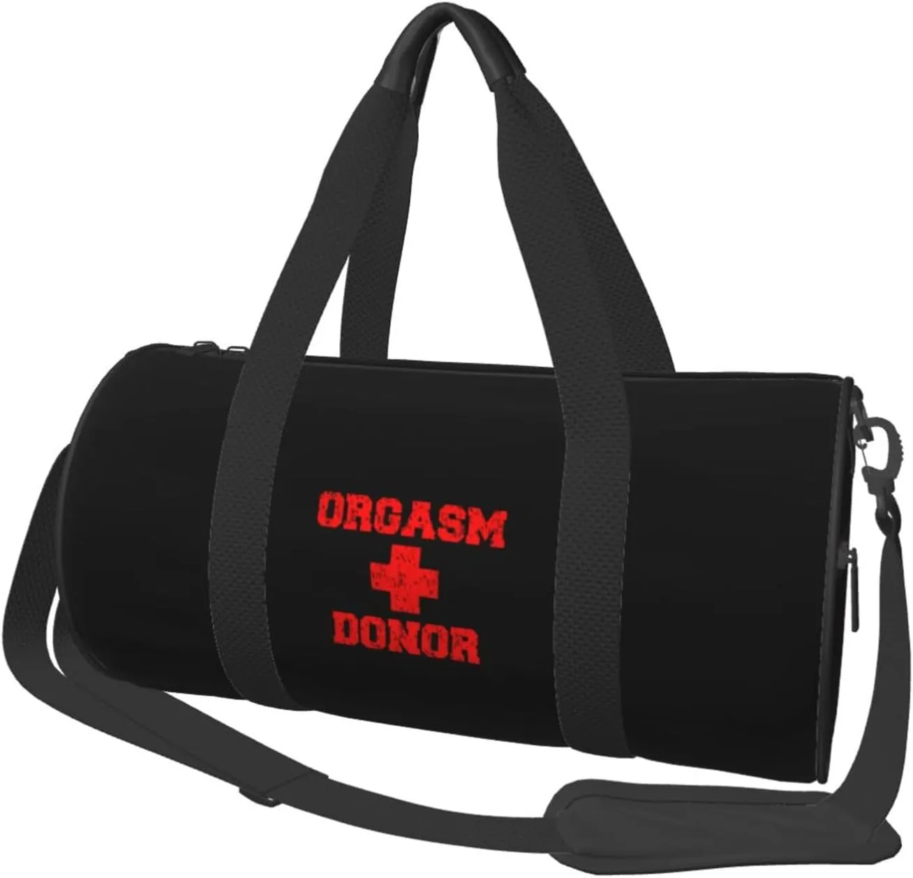 Orgasm Donor Convertible Garment Bag with Shoulder Strap, Carry on Garment Duffel Bag for Men Women - Rolling Foldable for Travel Luggage Bags (Black)