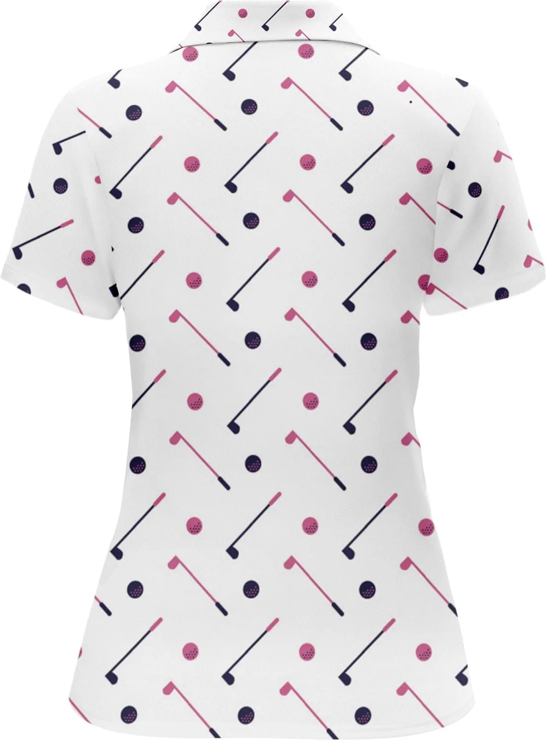 PAGYMO Funny Womens Golf Shirt Crazy Cute Print Moisture Wicking Short Sleeve Polo Shirts for Women