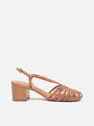 Paola Mid Block Sandal | Multicolor