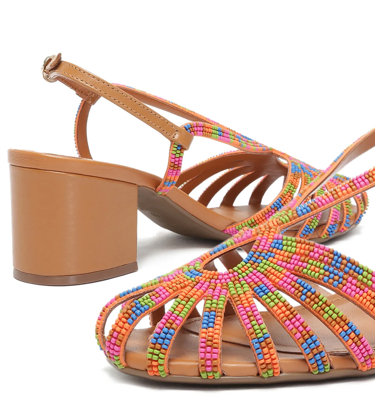 Paola Mid Block Sandal | Multicolor