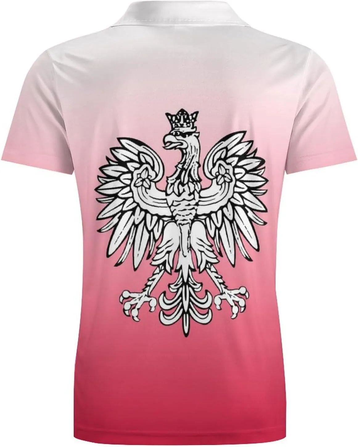 Poland Polish Red Flag White Eagle Men's Polo-Shirt Regular-Fit Short Sleeve Sports Quick Dry Golf Tennis T-Shirt