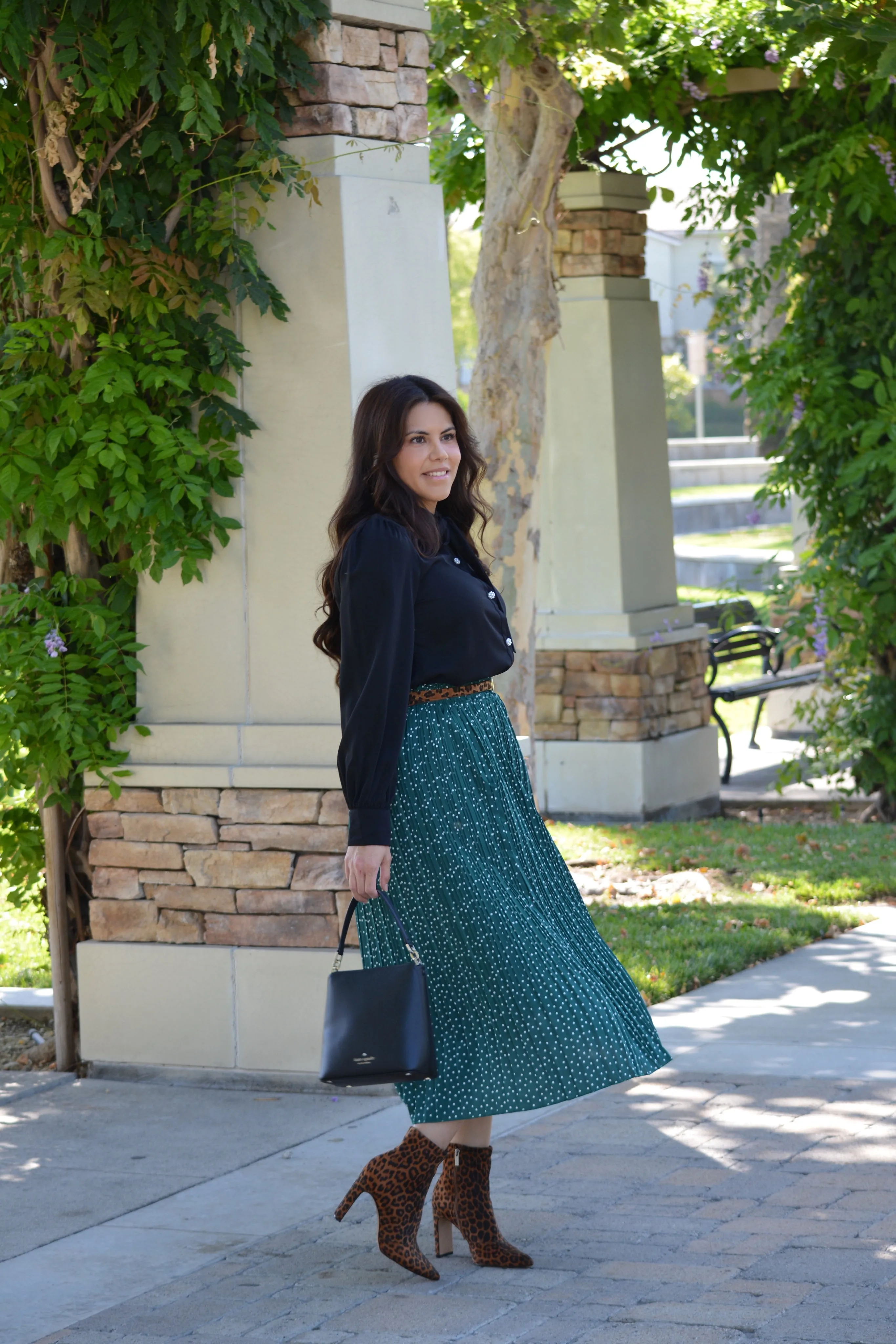 Roxanne Black Pearl Buttoned Top