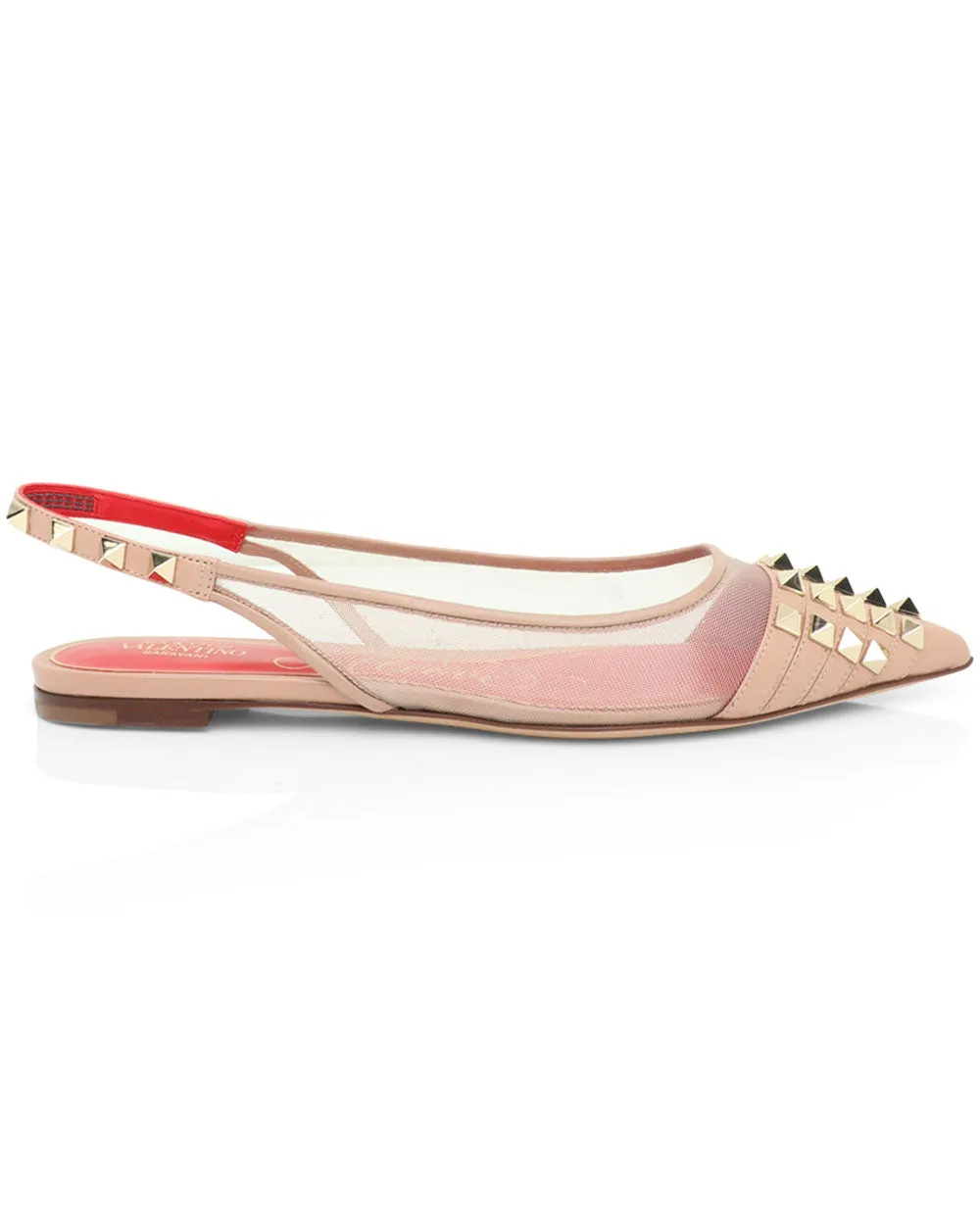 Slingback Flat in Rose Cannel