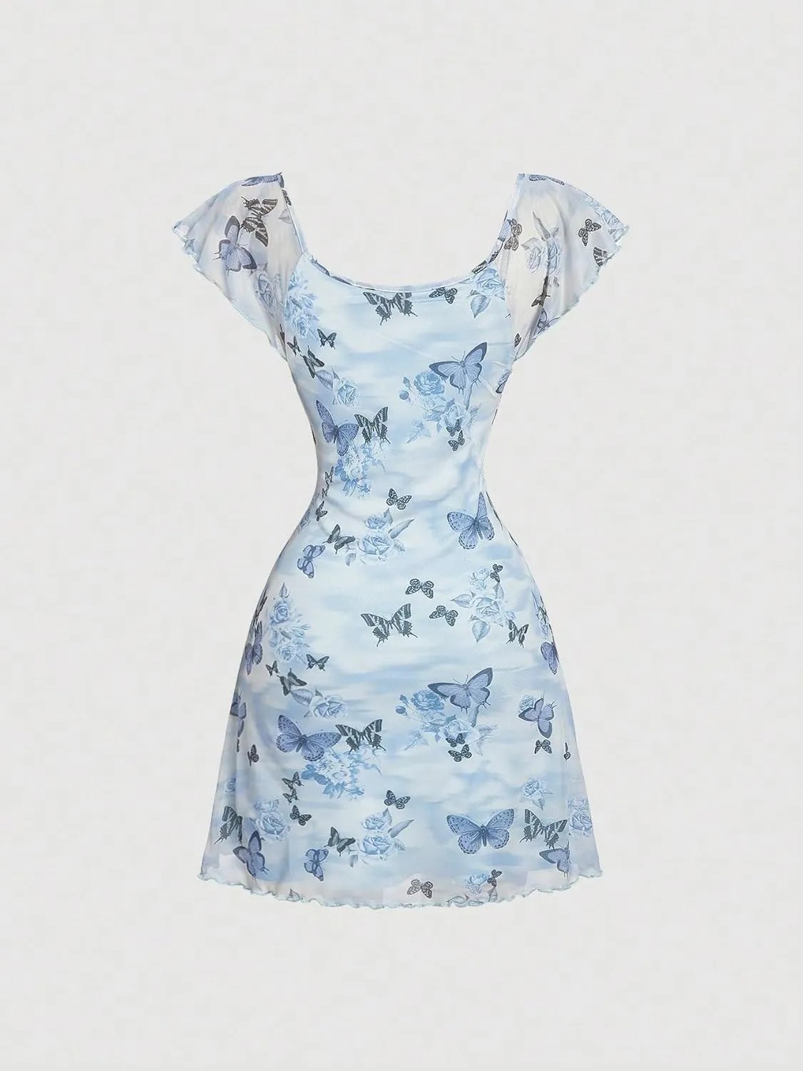 SOLY HUX Women's Vintage Floral Dress Summer Cap Sleeve Mini Dresses Going Out Beach Short Dress