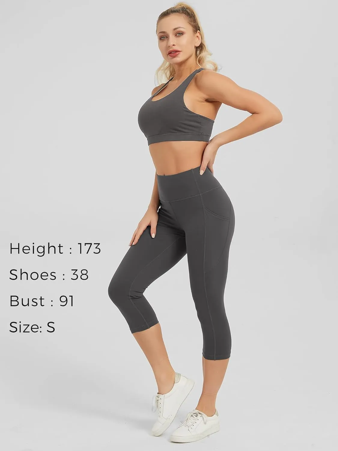 Stelle Longline Sports Bra for Women Wirefree Padded Yoga Bras Tank Tops Fitness Workout Running Top