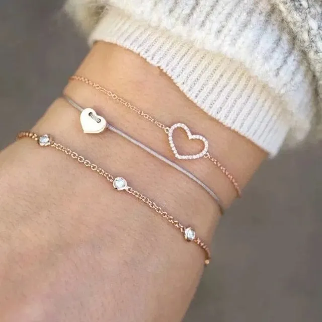 Stone, Beads, & Chains Bracelets Set