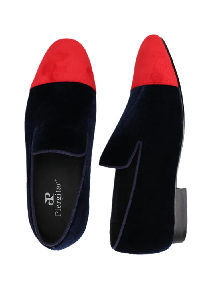 Summer new style breathable genuine leather lined men's loafers European and American style spliced velvet slip-on slip-on shoes for men
