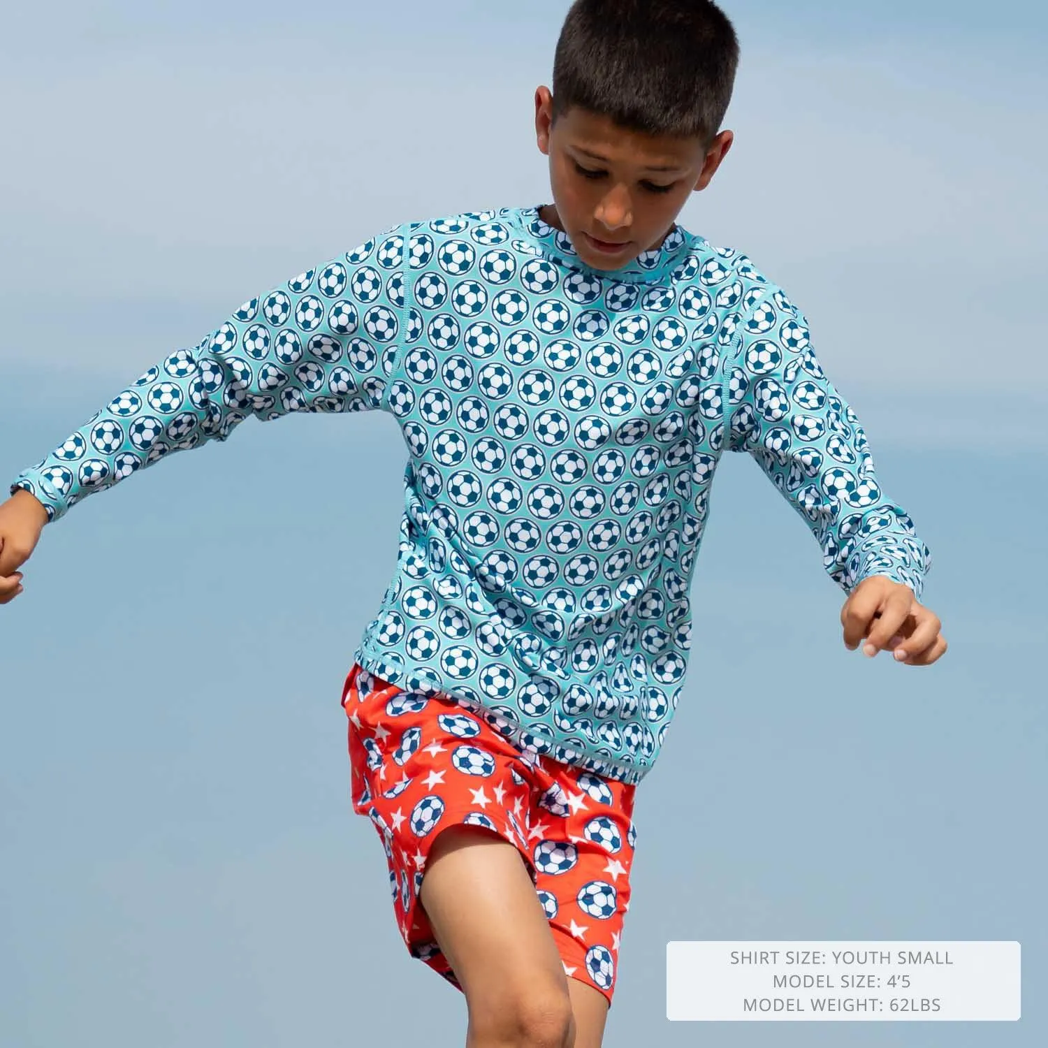 SunSport - Long Sleeve Rash Guard Swim Shirt | UPF 30 Sun Protection | Performance Fabric | Quick-Dry | Soccer Shirt