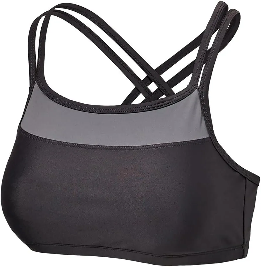 UV SKINZ Womens Crisscross Swim Bra with UPF 50  Sun Protection  Modest Swimsuit Top, Swim Bra for Under Rash Shirt