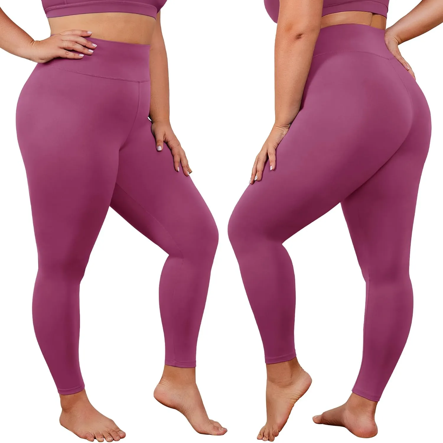 VALANDY Creamlush Plus Size Leggings for Women-High Waisted Tummy Control Buttery Soft Yoga Pants