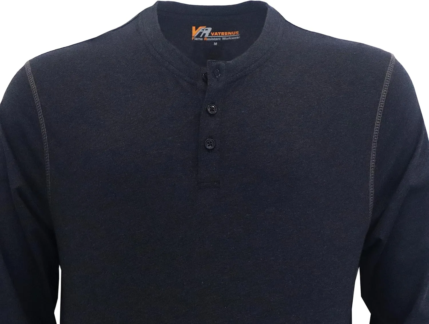 VATRENUS FR Shirts 4oz Lightweight Flame Resistant Henley 100% Cotton Men's Pre-Washed Fire Retardant Base Layer