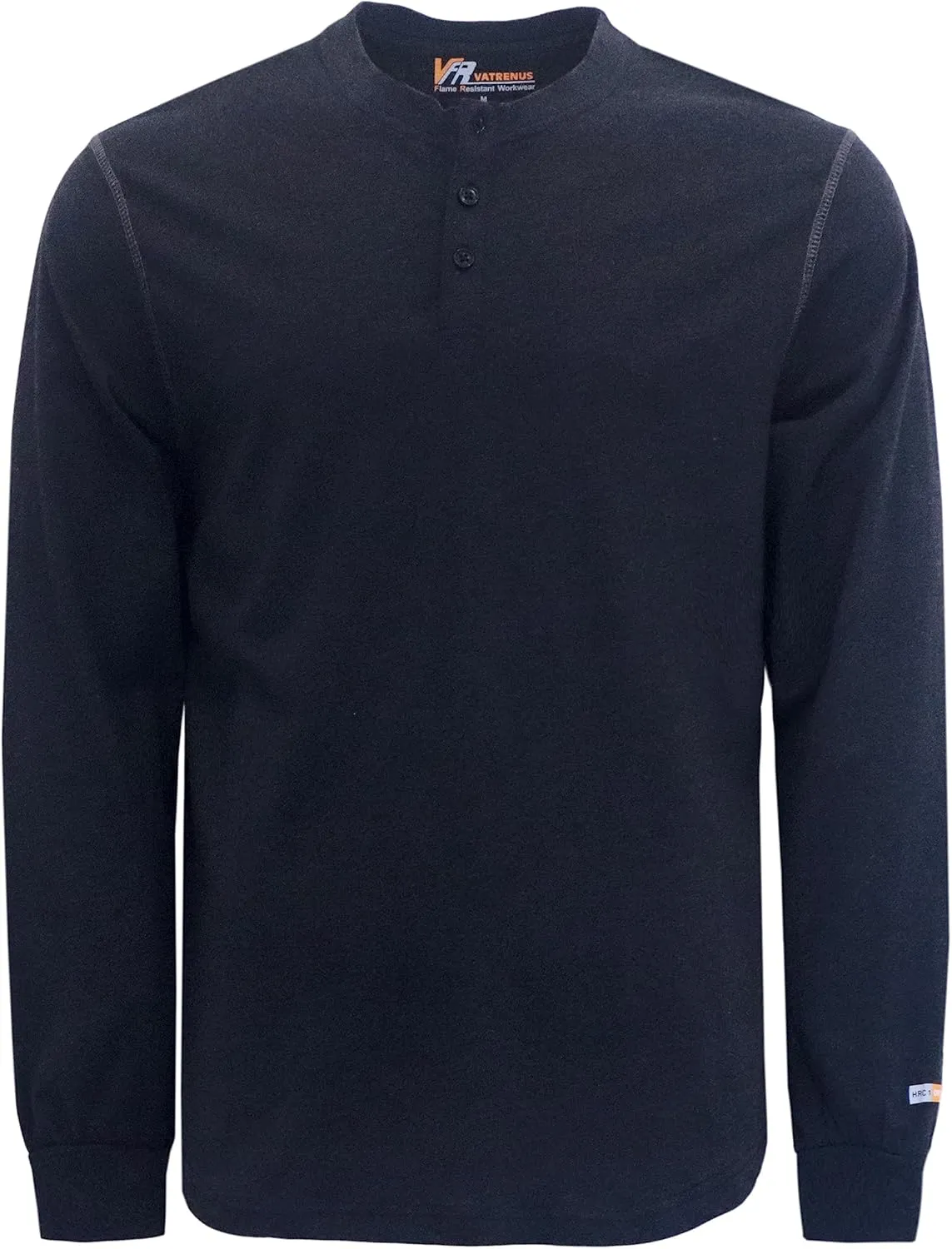 VATRENUS FR Shirts 4oz Lightweight Flame Resistant Henley 100% Cotton Men's Pre-Washed Fire Retardant Base Layer