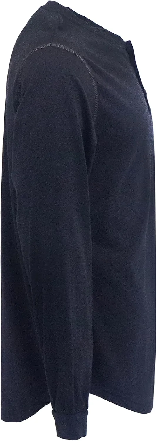VATRENUS FR Shirts 4oz Lightweight Flame Resistant Henley 100% Cotton Men's Pre-Washed Fire Retardant Base Layer