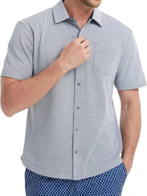 VEBOON Men's Short Sleeve Button Down Shirts Cotton Lightweight Stretch Moisture Wicking Dress Shirt with Pocket
