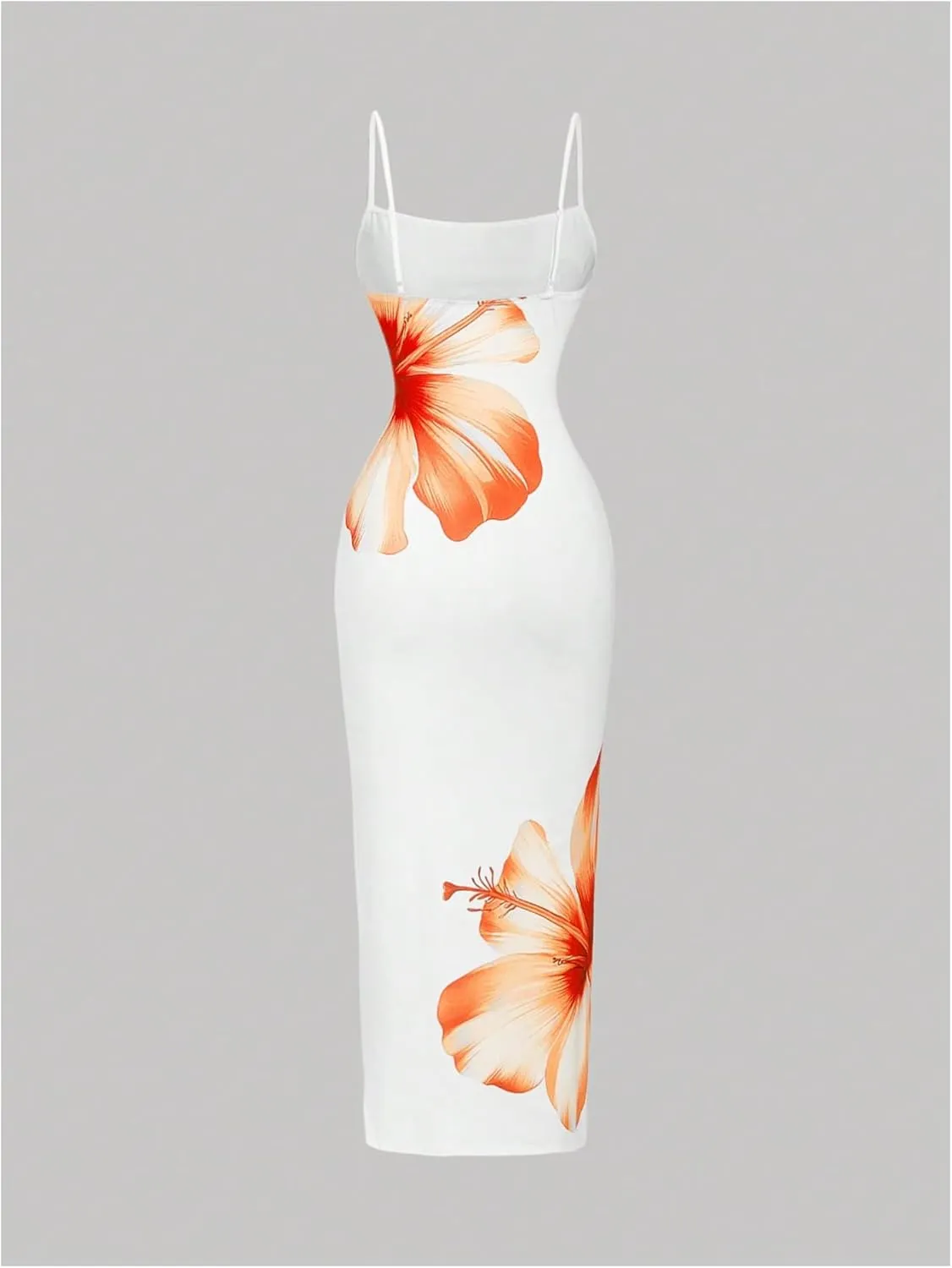 Verdusa Women's Floral Print Vacation Maxi Bodycon Dress Ssummer Long Cami Dress