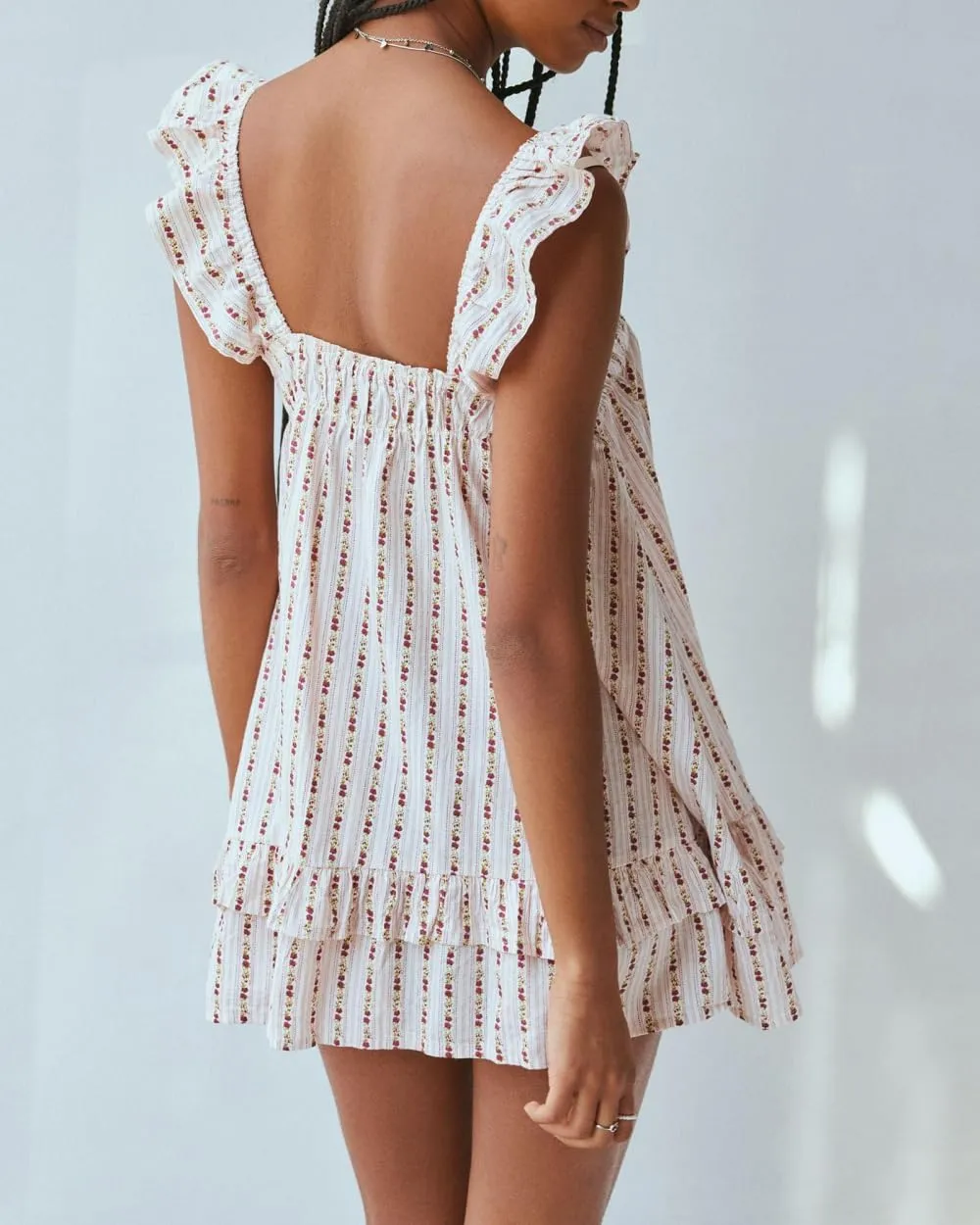 Women Y2K Bow Babydoll Mini Dress Spaghetti Strap Ruffle Sundress Flowy Sling Dress Graphic Going Out Dresses