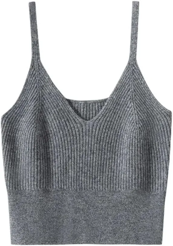 Women's Cashmere Interior with Knitted Base Camisole Vest