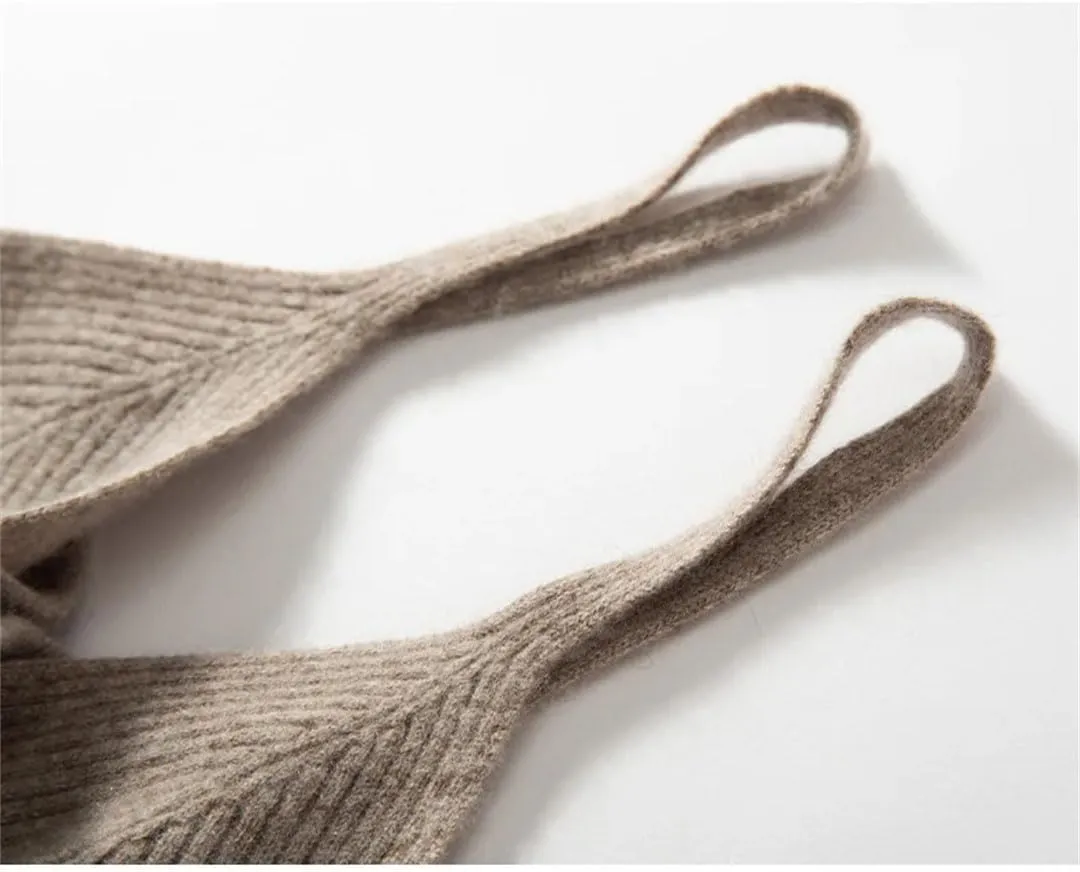 Women's Cashmere Interior with Knitted Base Camisole Vest