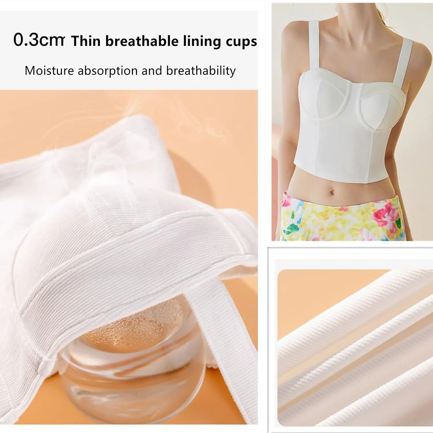 Women's Crop Tank Tops with Built in Bras Summer Sexy Backless Camisole Adjustable Strap Going Out Basic Camisole