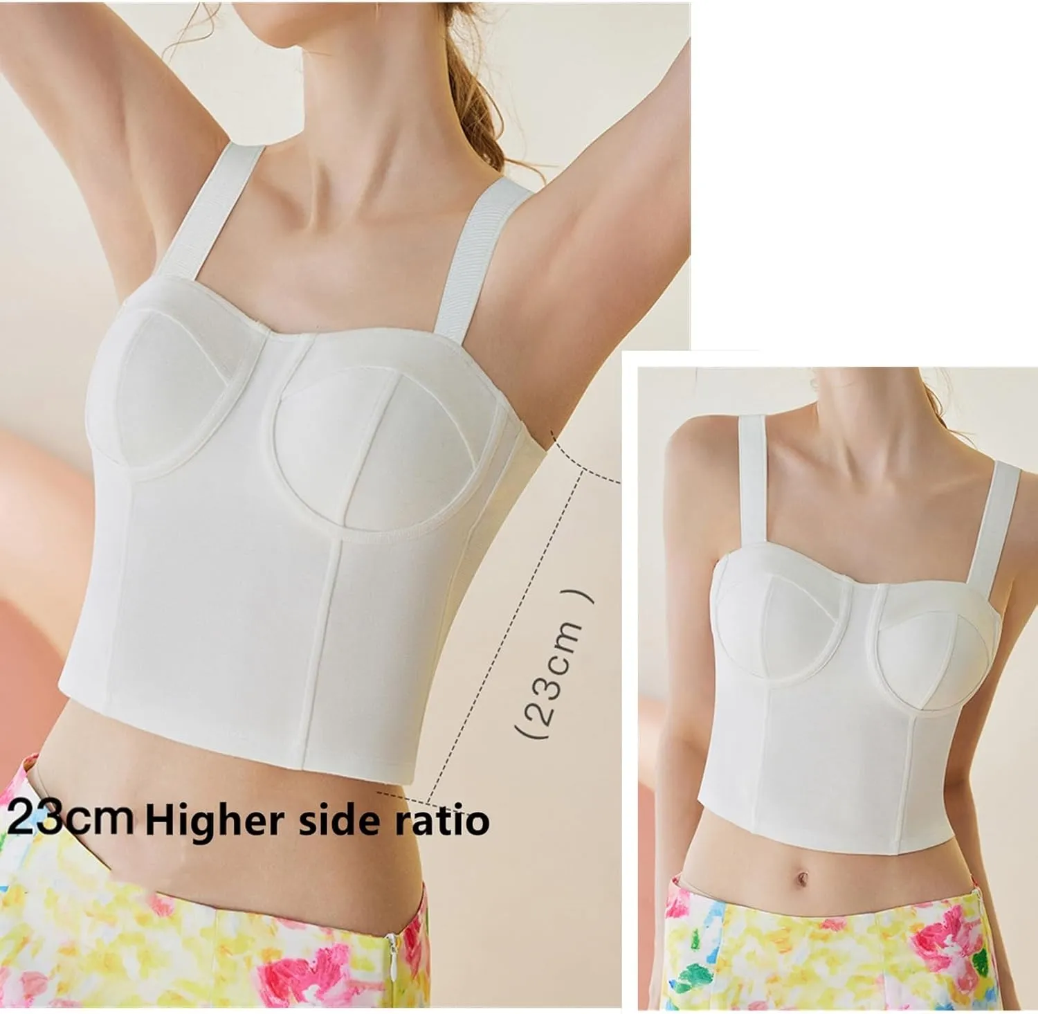 Women's Crop Tank Tops with Built in Bras Summer Sexy Backless Camisole Adjustable Strap Going Out Basic Camisole