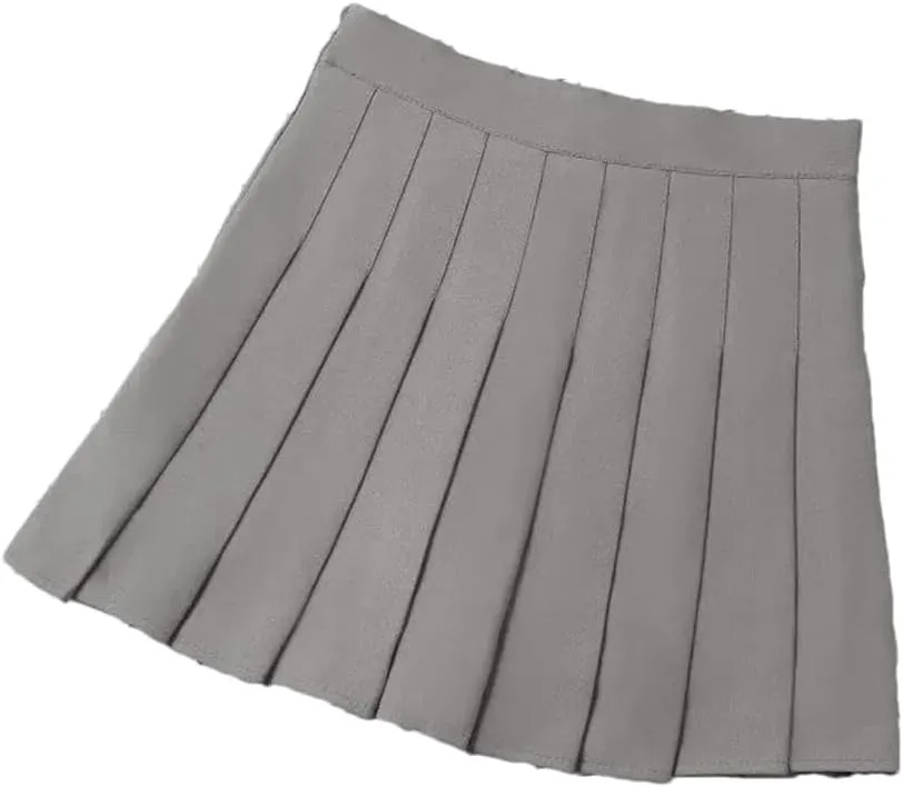 Women's High Waist Mini Pleated Skirt for School Girl Uniform