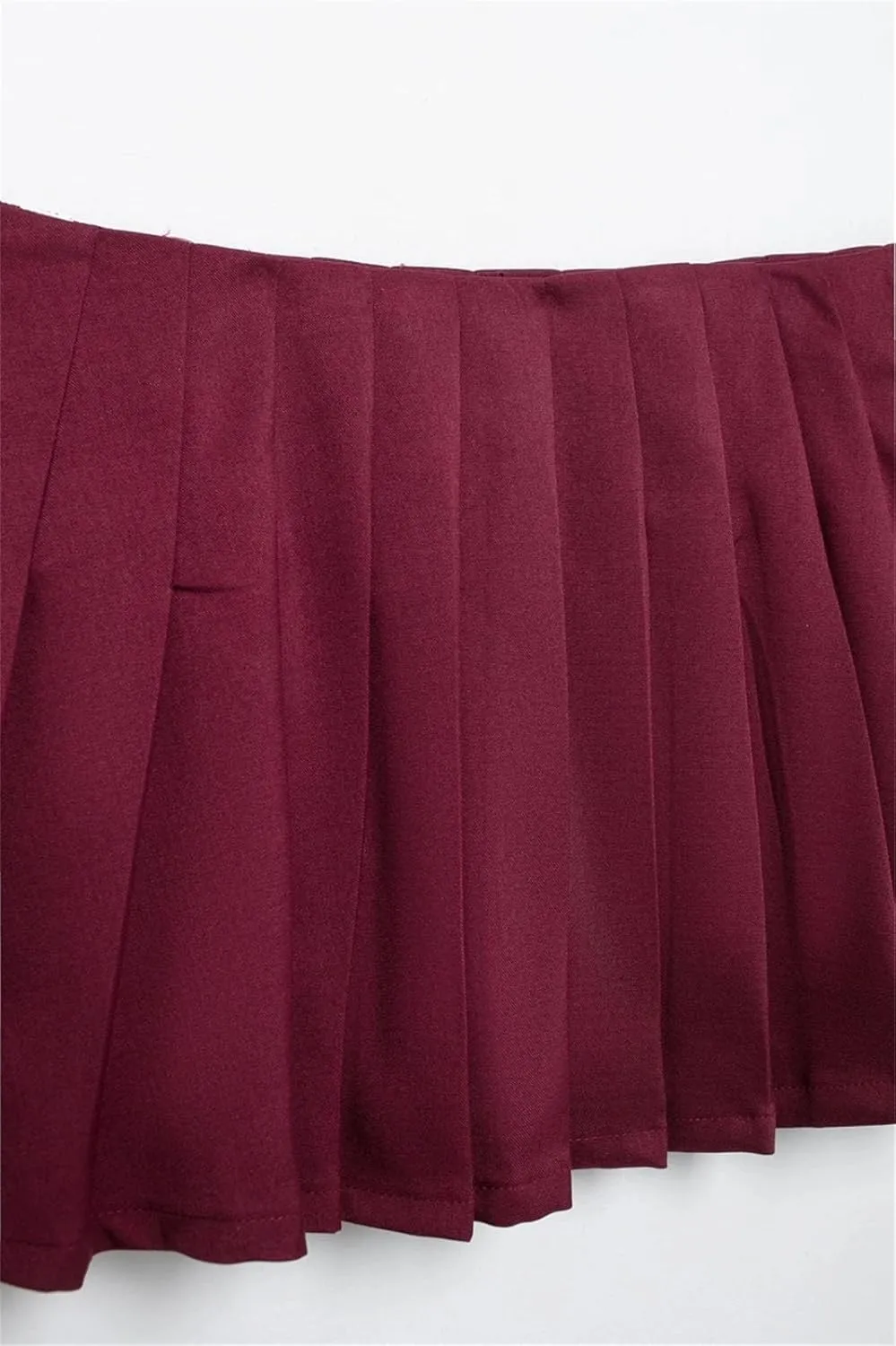 Women's Mini Skirts Vintage High Waist Pleated Side Zipper Party Solid Short Skirts