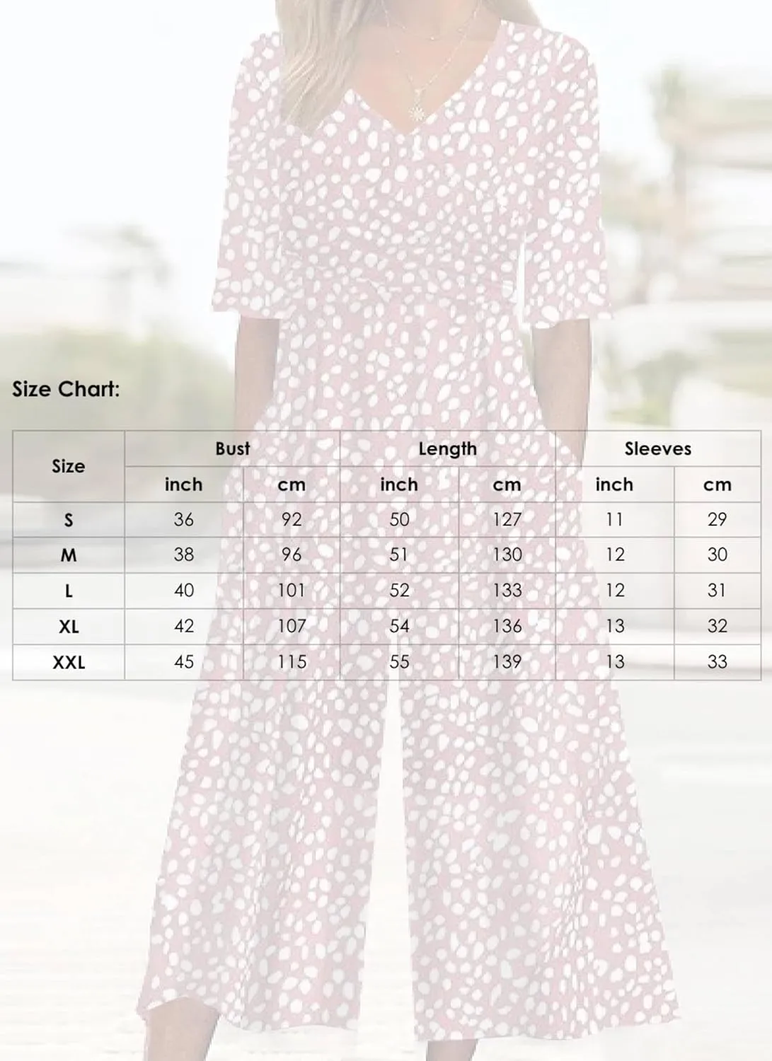 Women's Pink Polka Dots Jumpsuits 2025 Spring Outfits Half Sleeve V Neck and Wide Leg Pants Romper with Side Pockets