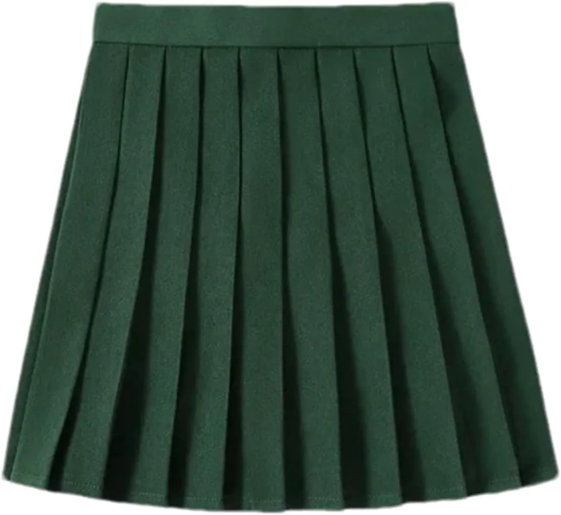 Women's Summer High Waist Pleated Skirt  Plaid School Uniform Student Skirt Lightweight Golf Skirt