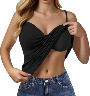 Womens Tank Tops with Built in Bra Summer Basic Padded Yoga Shirt Shelf Bras Workout Camisole Casual Undershirt