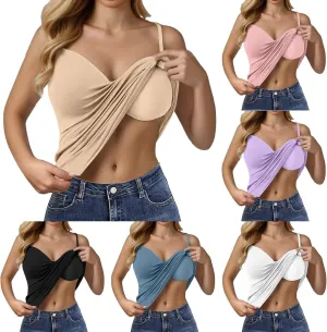 Womens Tank Tops with Built in Bra Summer Basic Padded Yoga Shirt Shelf Bras Workout Camisole Casual Undershirt