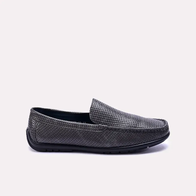 Yardley Gray Textured Dress Loafers 0130867