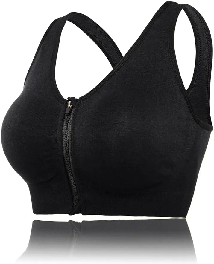 YEYELE Medium Support and Removable Pad Tank Top Racerback Post Surgery Sports Bras for Women