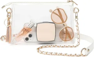 YGR Womens Clear Bag for Stadium Events Small Crossbody Purse for Concert, Party Sports Events Stadium Approved