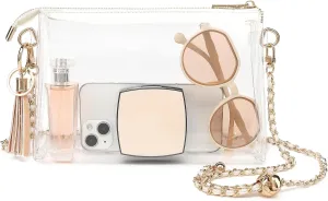 YGR Womens Clear Bag for Stadium Events Small Crossbody Purse for Concert, Party Sports Events Stadium Approved